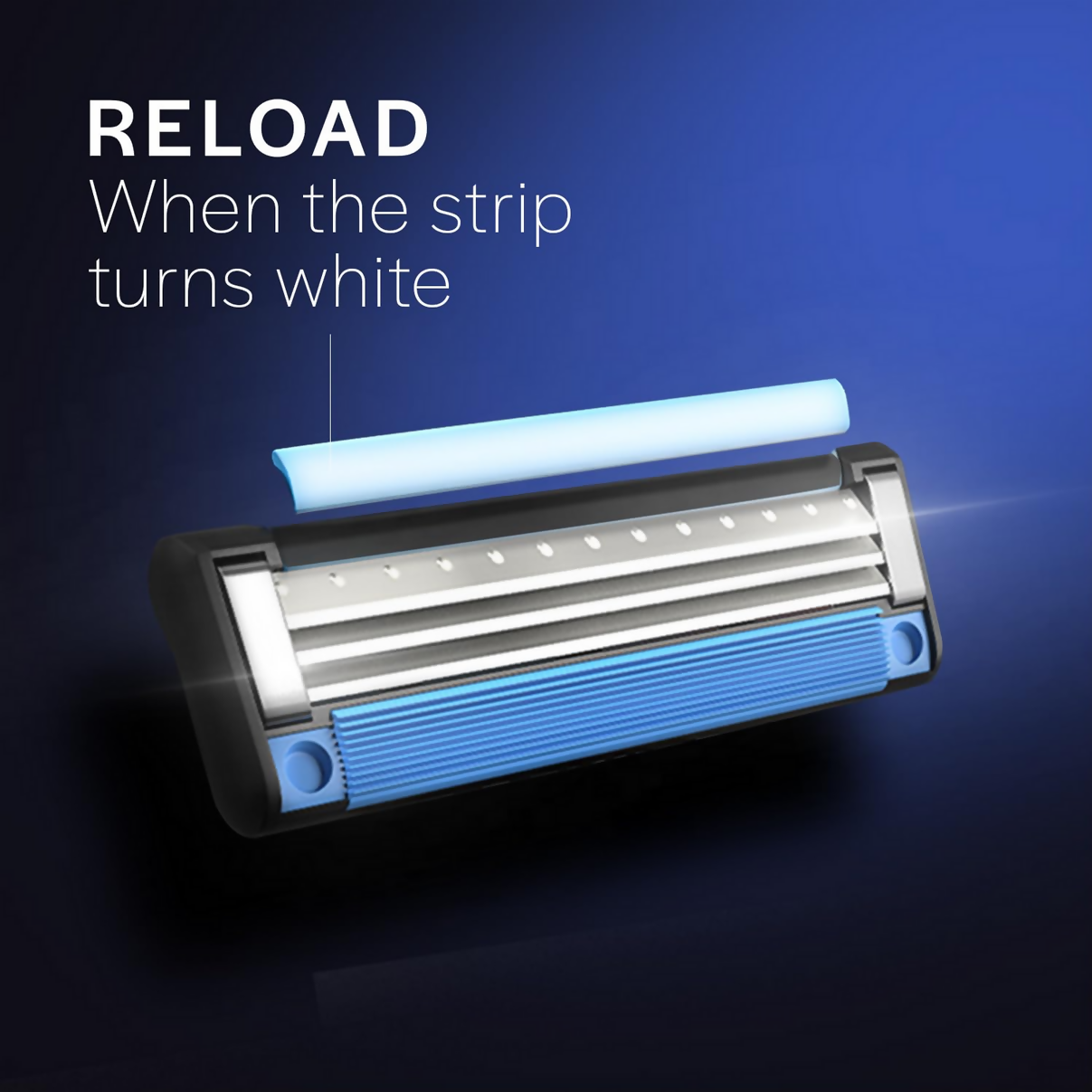 Gillette Mach 3 Turbo Sensitive Manual Shaving Razor Blades Loose (Pack of 4 cartridges)