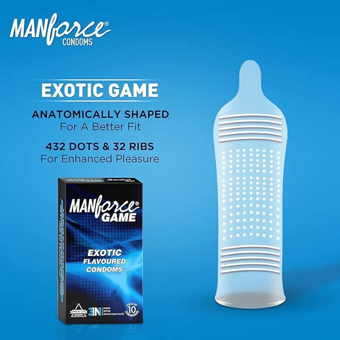 Manforce Game Exotic Flavoured Full Box Condoms - 3 Pcs in 12 Pack (India)