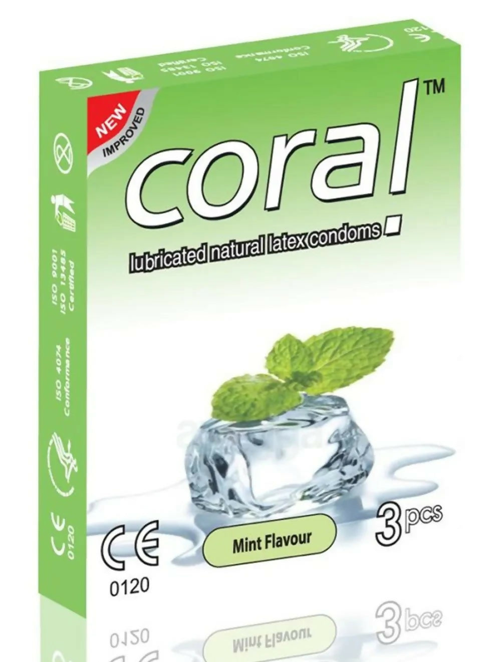 Coral Mint Flavor Extra Performance Full Box Condom - 3 x 10 Packs (Malaysia)