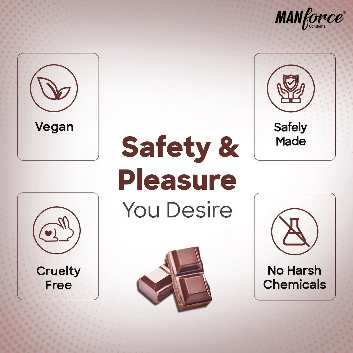 Manforce Wild Chocolate Flavor Condoms - 10 Pcs X 2 Pack (India)