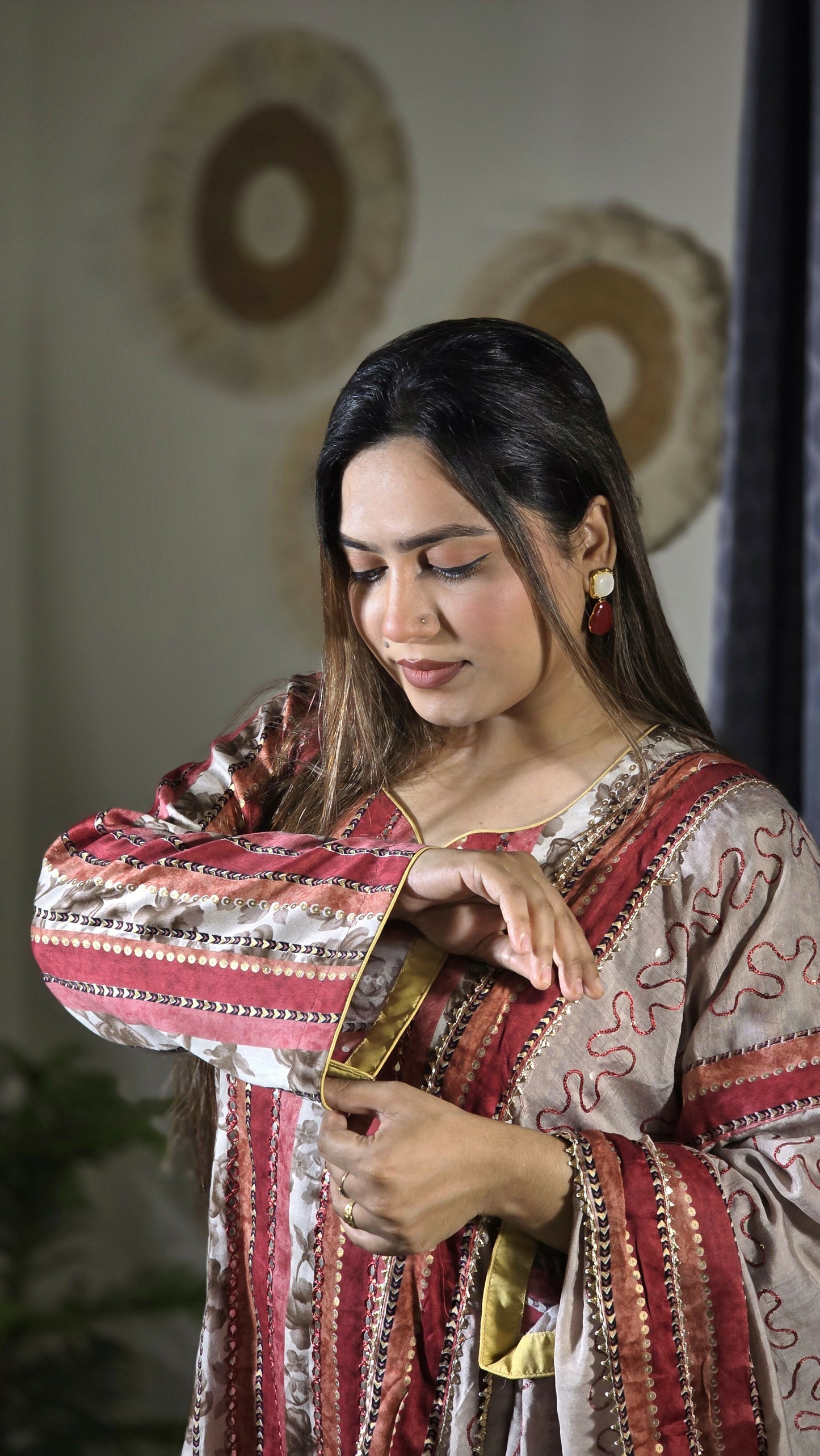 Exclusive Cotton Boutique Kamdani Work Unstitched Three Piece - Deep Rose