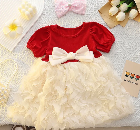 Original China Imported Red & Almond Frock