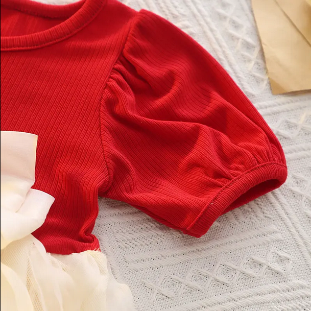 Original China Imported Red & Almond Frock