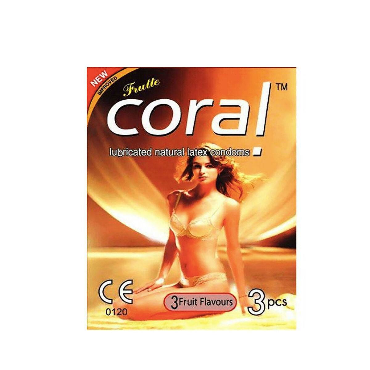 Coral 3 Fruits Flavors Lubricated Natural Latex Full Box Condom - 3 x 10 Packs (Malaysia)