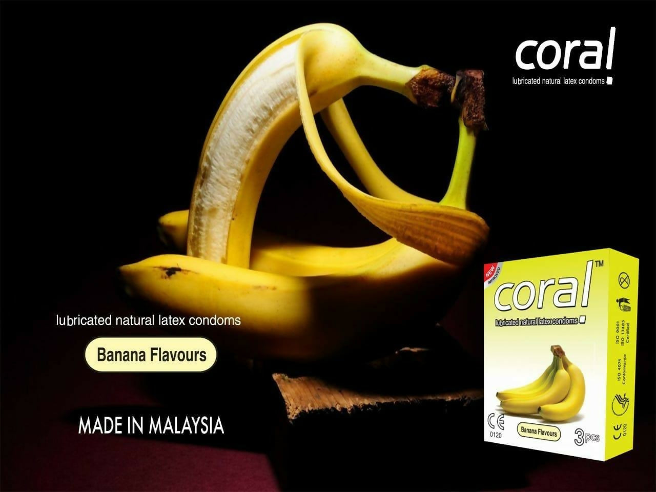 Coral Banana Flavor Extra Performance Full Box Condom - 3 x 10 Packs (Malaysia)