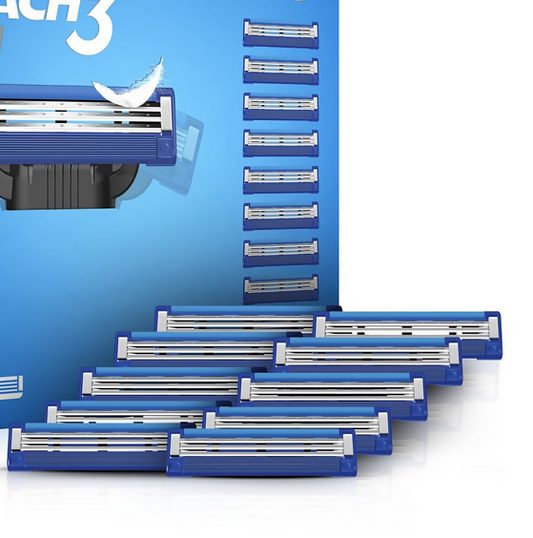 Gillette Mach 3 Turbo Sensitive Manual Shaving Razor Blades Loose (Pack of 4 cartridges)