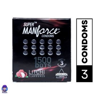 Screenshot 2025-02-18 at 10-18-25 Manforce Condom Litchi Flavoured 1500 Dots - 3 Pcs in 1 Pack Daraz.com.bd