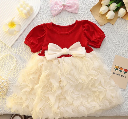 Original China Imported Red & Almond Frock