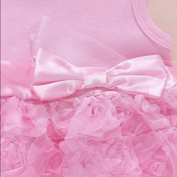 Original China Imported Pink Frock With Hair Band And Shoes