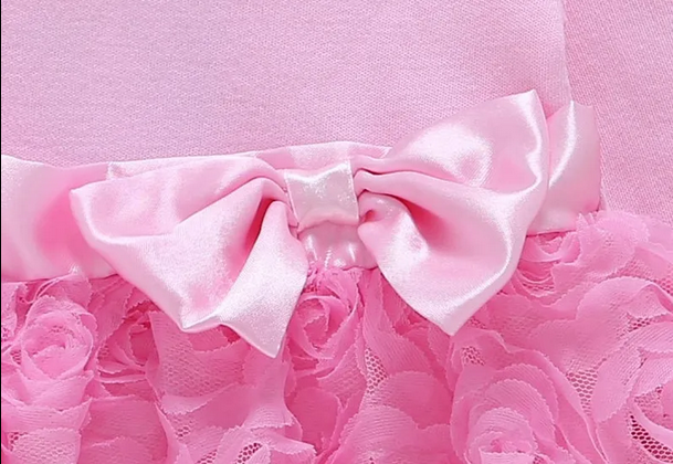 Original China Imported Pink Frock With Hair Band And Shoes