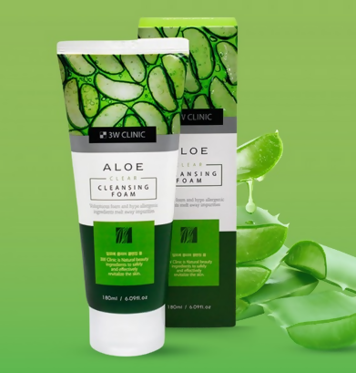 Screenshot 2025-01-15 at 16-25-58 3W CLINIC ALOE CLEAR CLEANSING FOAM-180ml - Focallure