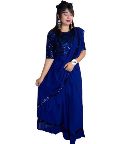 Screenshot 2025-01-28 at 19-22-49 Georgette Skirt Saree For Women - Blue - SK-01