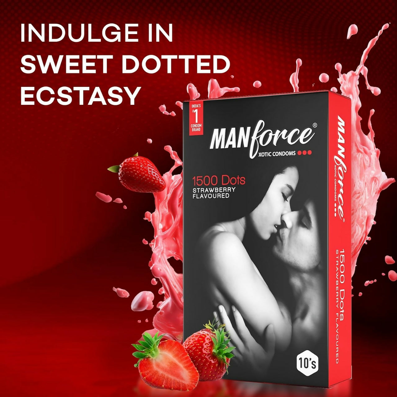 Manforce Wild Strawberry Flavoured Condoms - 10 Pcs X 2 Pack (India)