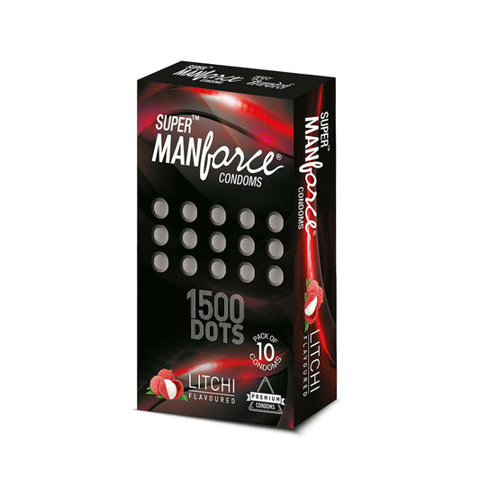 Manforce Super Litchi 1500 Dotted Condoms - 10 Pcs X 2 Pack (India)