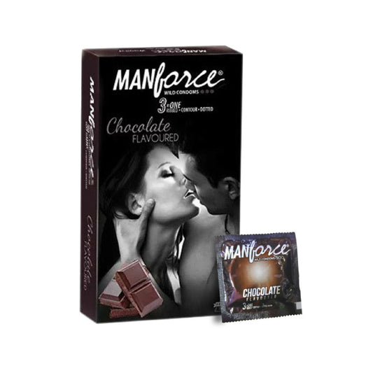 Manforce Wild Chocolate Flavored Full Box Condoms - 3 Pcs in 12 Pack (India)