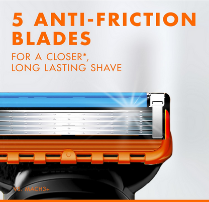 Gillette Fusion 5 for Long Lasting Shave Megapack of 8 Blades